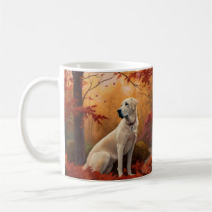 Anatolian Shepherd in Autumn Leaves Fall Inspire Coffee Mug