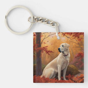 Anatolian Shepherd  in Autumn Leaves Fall Inspire Keychain