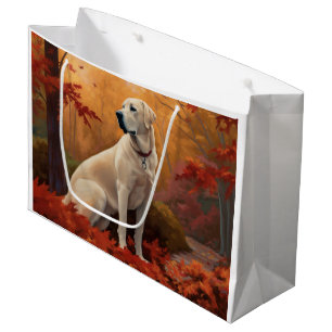 Anatolian Shepherd  in Autumn Leaves Fall Inspire Large Gift Bag