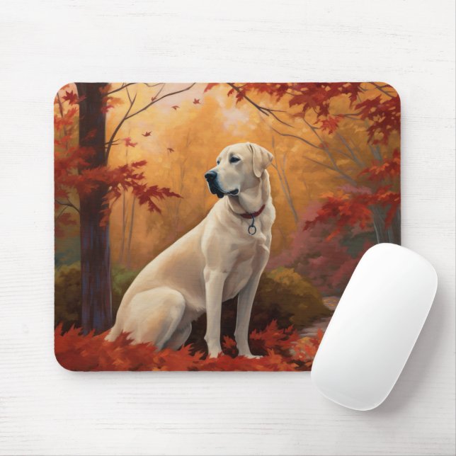 Anatolian Shepherd  in Autumn Leaves Fall Inspire Mouse Pad (With Mouse)