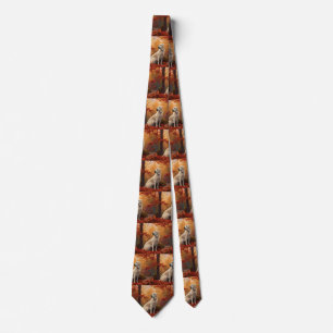 Anatolian Shepherd  in Autumn Leaves Fall Inspire Tie