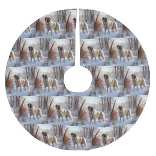 Anatolian Shepherd Let It Snow Christmas  Brushed Polyester Tree Skirt