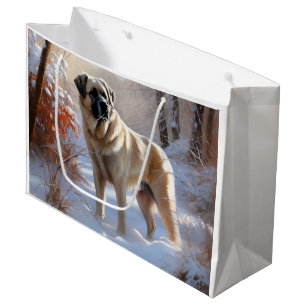 Anatolian Shepherd Let It Snow Christmas  Large Gift Bag