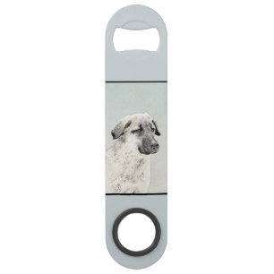 Anatolian Shepherd Painting - Original Dog Art Bar Key