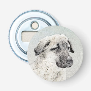 Anatolian Shepherd Painting - Original Dog Art Bottle Opener