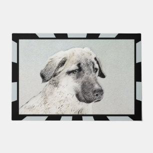 Anatolian Shepherd Painting - Original Dog Art Doormat