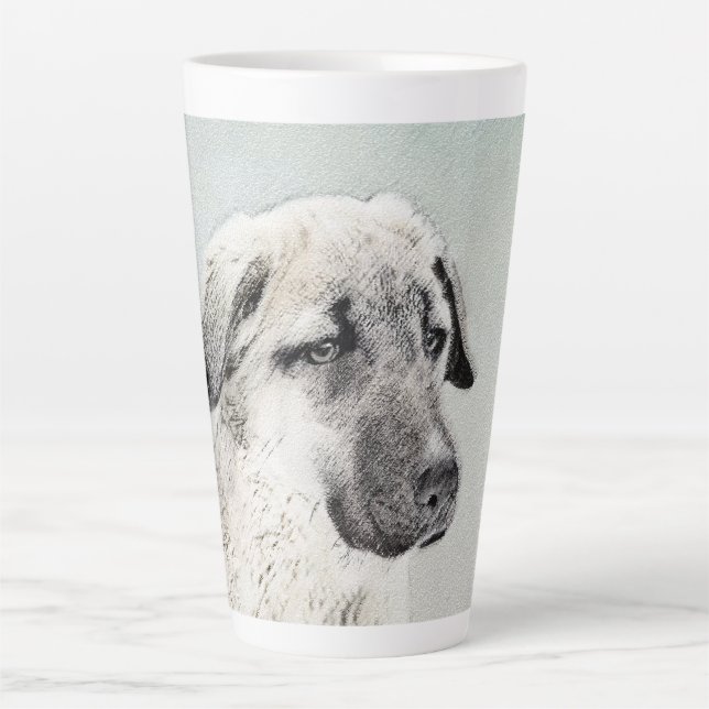 Anatolian Shepherd Painting - Original Dog Art Latte Mug (Front)