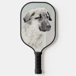 Anatolian Shepherd Painting - Original Dog Art Pic Pickleball Paddle