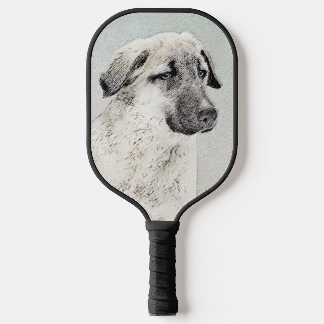 Anatolian Shepherd Painting - Original Dog Art Pic Pickleball Paddle (Front)