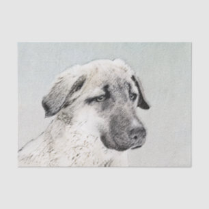 Anatolian Shepherd Painting - Original Dog Art Tissue Paper