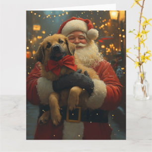 Anatolian Shepherd Santa Claus Festive Xmas Card