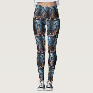 Anatolian Shepherd Whimsical Halloween Painting Leggings
