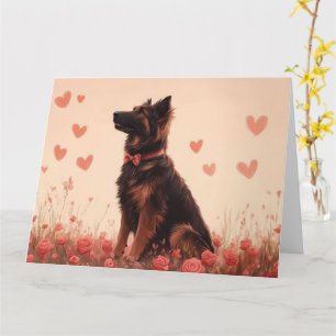 Anatolian Shepherd with Roses - Valentine's Day Card