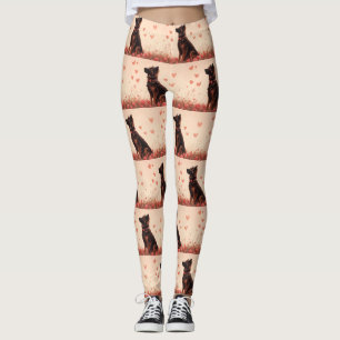 Anatolian Shepherd with Roses - Valentine's Day Leggings