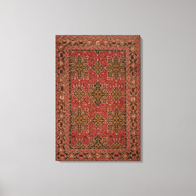 Anatolian Star Ushak carpet, 1585 Canvas Print (Front)