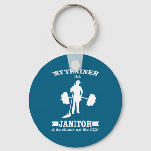 Anatoly My Trainer Is Janitor Funny Gym Prank Keychain