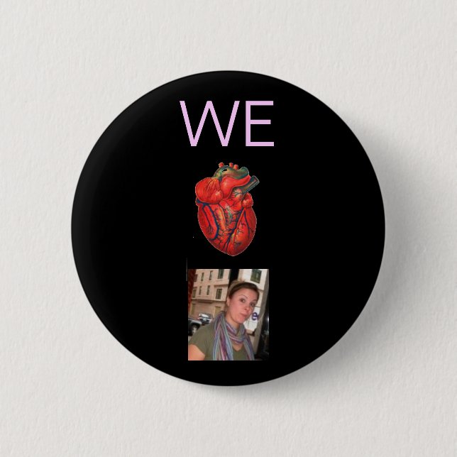 Anatomic Heart Casey 2 Inch Round Button (Front)