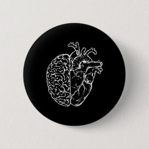 Anatomical Brain Heart Nurse Teacher Student Nursi 2 Inch Round Button