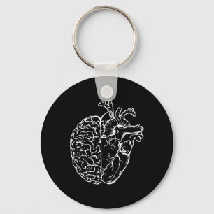 Anatomical Brain Heart Nurse Teacher Student Nursi Keychain