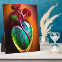 Anatomical Glass Heart Digital Art Tabletop