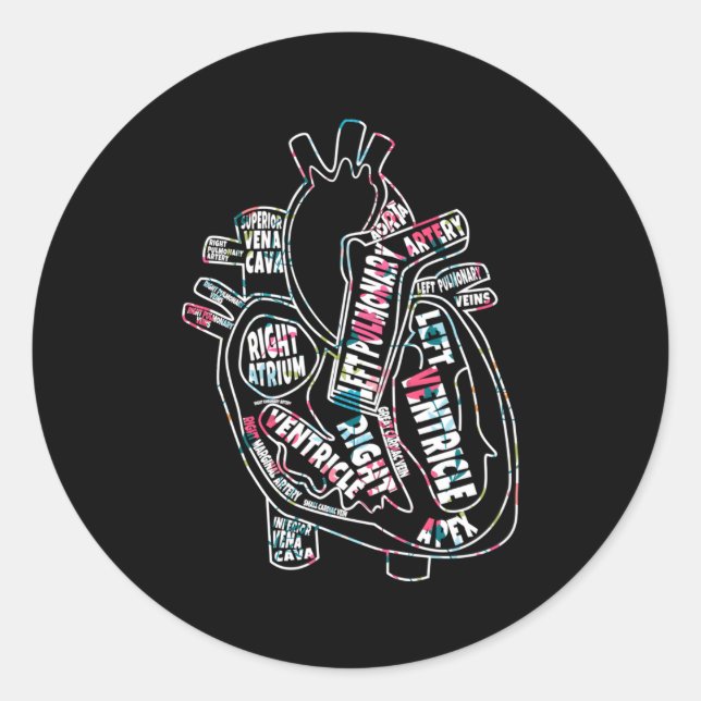 Anatomical He Cardiac Nurse P Of He Cardiac Nurse Classic Round Sticker (Front)