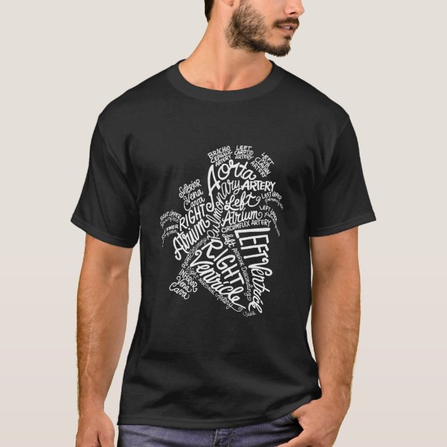 Anatomical He White Word Medical T-Shirt (Front)