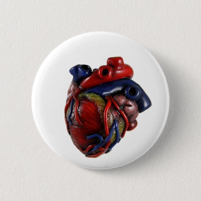 Anatomical Heart 2 Inch Round Button (Front)