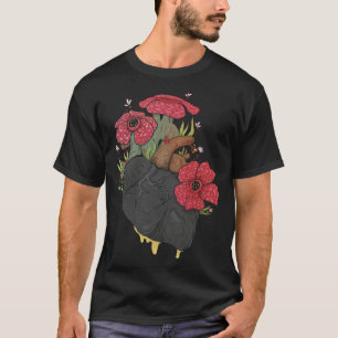Anatomical Heart And Flowers  Men Women Cardiologi T-Shirt