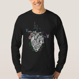Anatomical Heart And Flowers Nurse Doctor Graduat T-Shirt