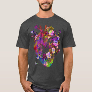 Anatomical Heart And Flowers Show Your Love Women T-Shirt