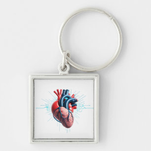 Anatomical Heart – Artistic Medical Illustration Keychain
