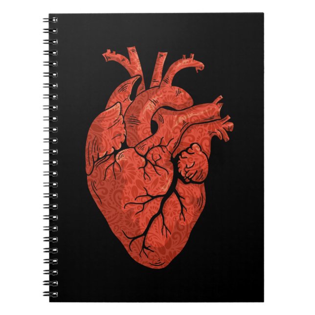 Anatomical Heart Cardiology Art Notebook (Front)
