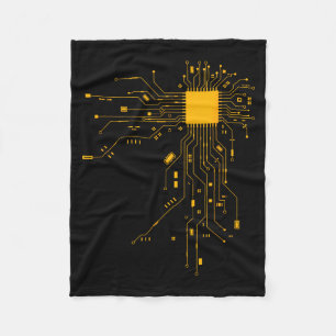 Anatomical Heart Cpu Processor Computer Science Pr Fleece Blanket