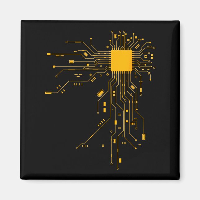 Anatomical Heart Cpu Processor Computer Science Pr Magnet (Front)