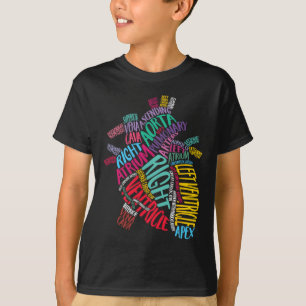 Anatomical Heart Design Cardiac Cardiovascular Icu T-Shirt