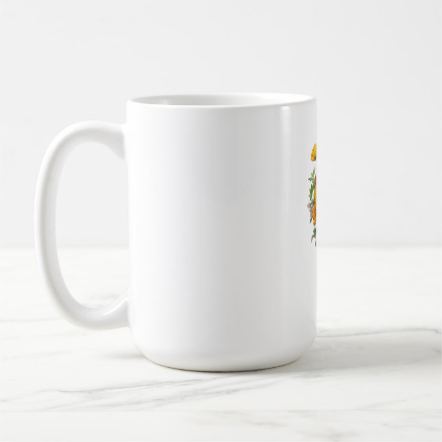 Anatomical heart flowers  coffee mug (Left)