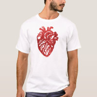 Anatomical Heart Glitter Effect Shirt