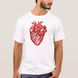 Anatomical Heart Glitter Effect Shirt