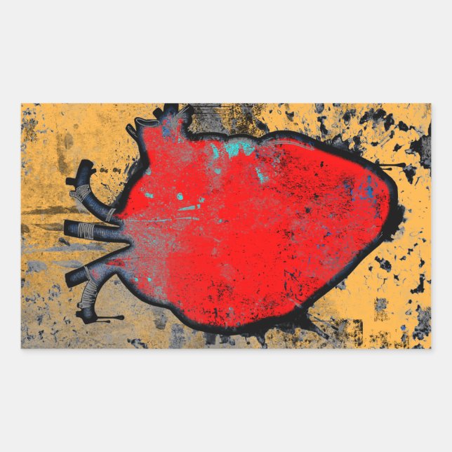 anatomical heart sticker (Front)
