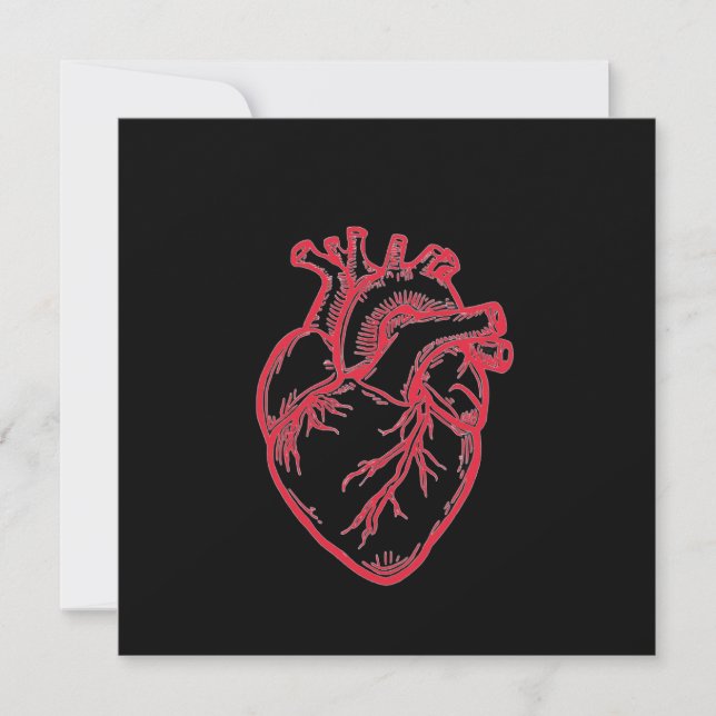 Anatomical Heart Valentine Shirt Invitation (Front)