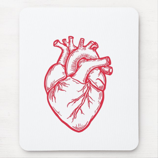 Anatomical Heart Valentine Shirt Mouse Pad (Front)