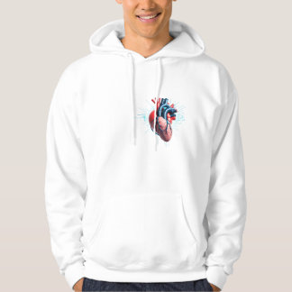 Anatomical Heart with EKG – Medical Art Design Hoodie