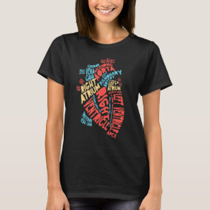 Anatomical Human Heart Cardiology Medical Cardiac  T-Shirt