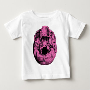 Anatomical Human Skull Base Pink Baby T-Shirt