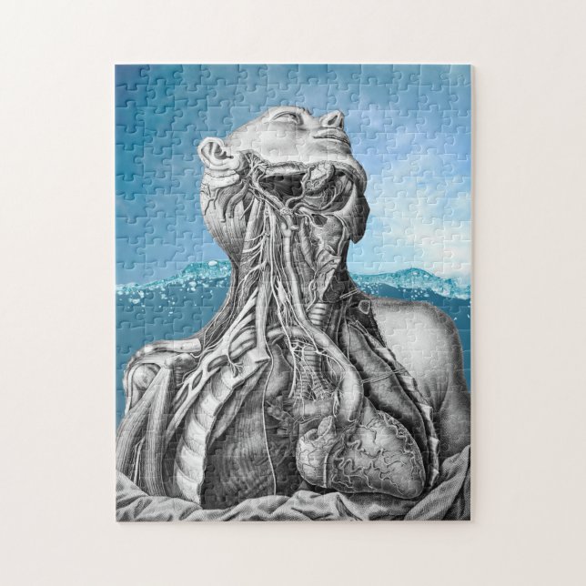 Anatomical Illustration Ocean Surrealism Jigsaw Puzzle (Vertical)