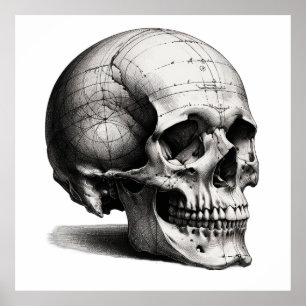 Anatomical Precision Skull Poster