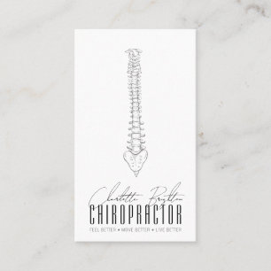 Anatomical Spine Chiropractor Appointment And Business Card