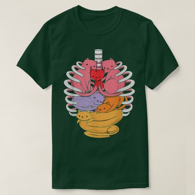 Anatomicat Anatomy Cat Simple Design  T-Shirt (Design Front)