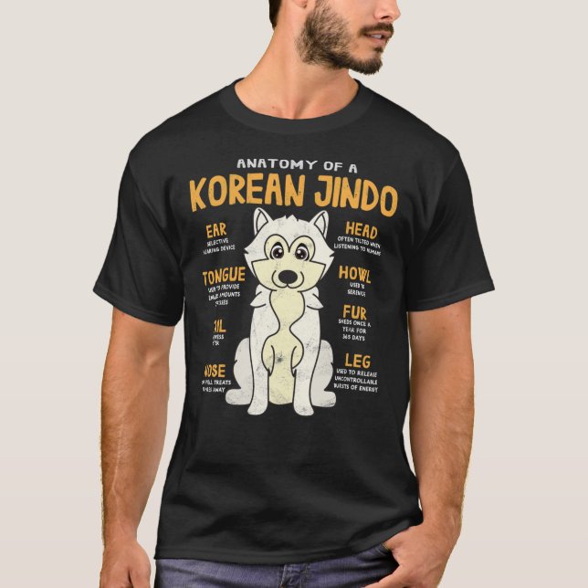 Anatomie de coréen Jindo Dog Classic T-Shirt (Devant)