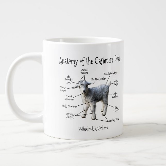 Anatomie de la chèvre cachemire - Mug Jumbo (Gauche)